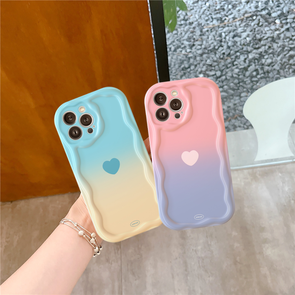 Ốp Lưng Điện Thoại Iphone cạnh sóng nổi Gradient 6/6plus/7plus/8plus/x/xs/11/12/13/14/pro/max/promax | BigBuy360 - bigbuy360.vn