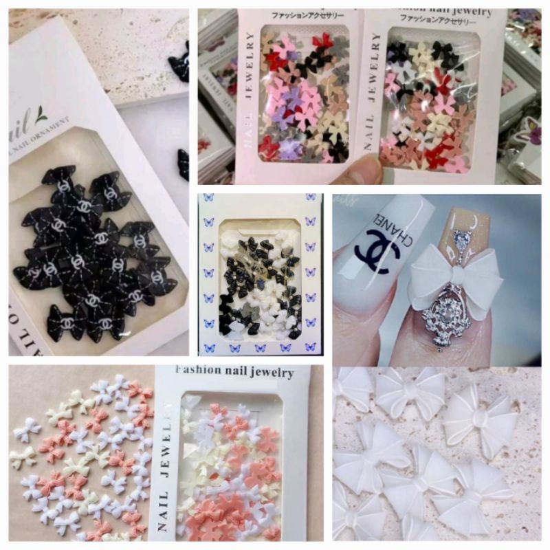 Set charm trang trí móng 30-50 viên chất liệu nhựa