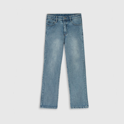Quần jean nam ROWAY, vải denim cotton, form suông | Jean xanh sáng