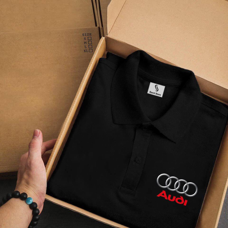 Áo thun polo xe Audi  áo thun có cổ bẻ ngắn tay hãng xe ô tô cao cấp thời trang thanh lịch hàng chuẩn loại 1 XUZI