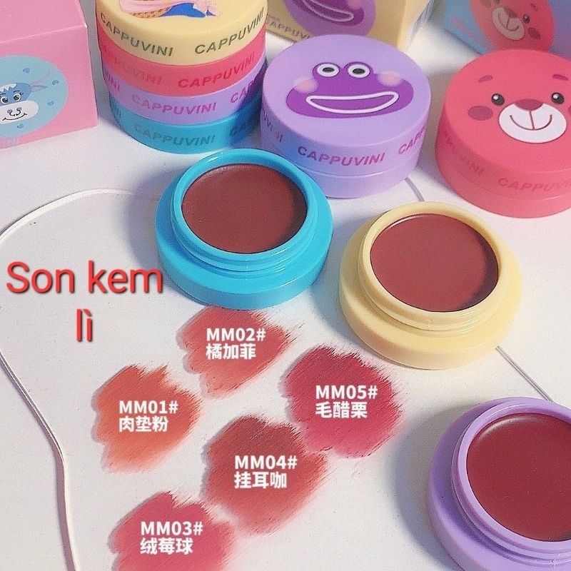 SON KEM LÌ CAPPUVINI ZOOLAND LIP MUD DẠNG HŨ HOT TREND