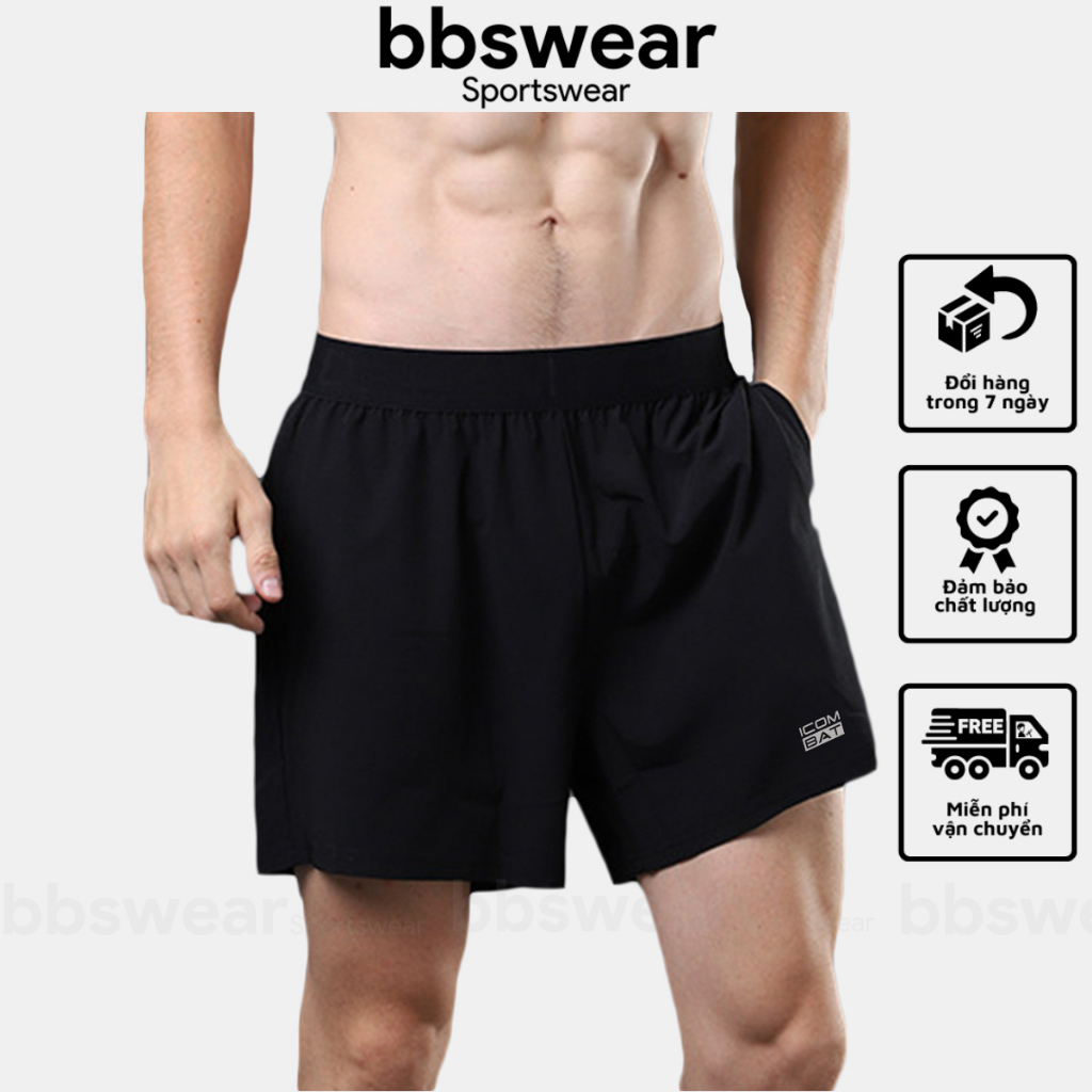 Quần đùi thể thao BBS WEAR quần short đùi lưng to bản rộng không viền hằn chuyên Gym Chạy Bộ Bơi Yoga