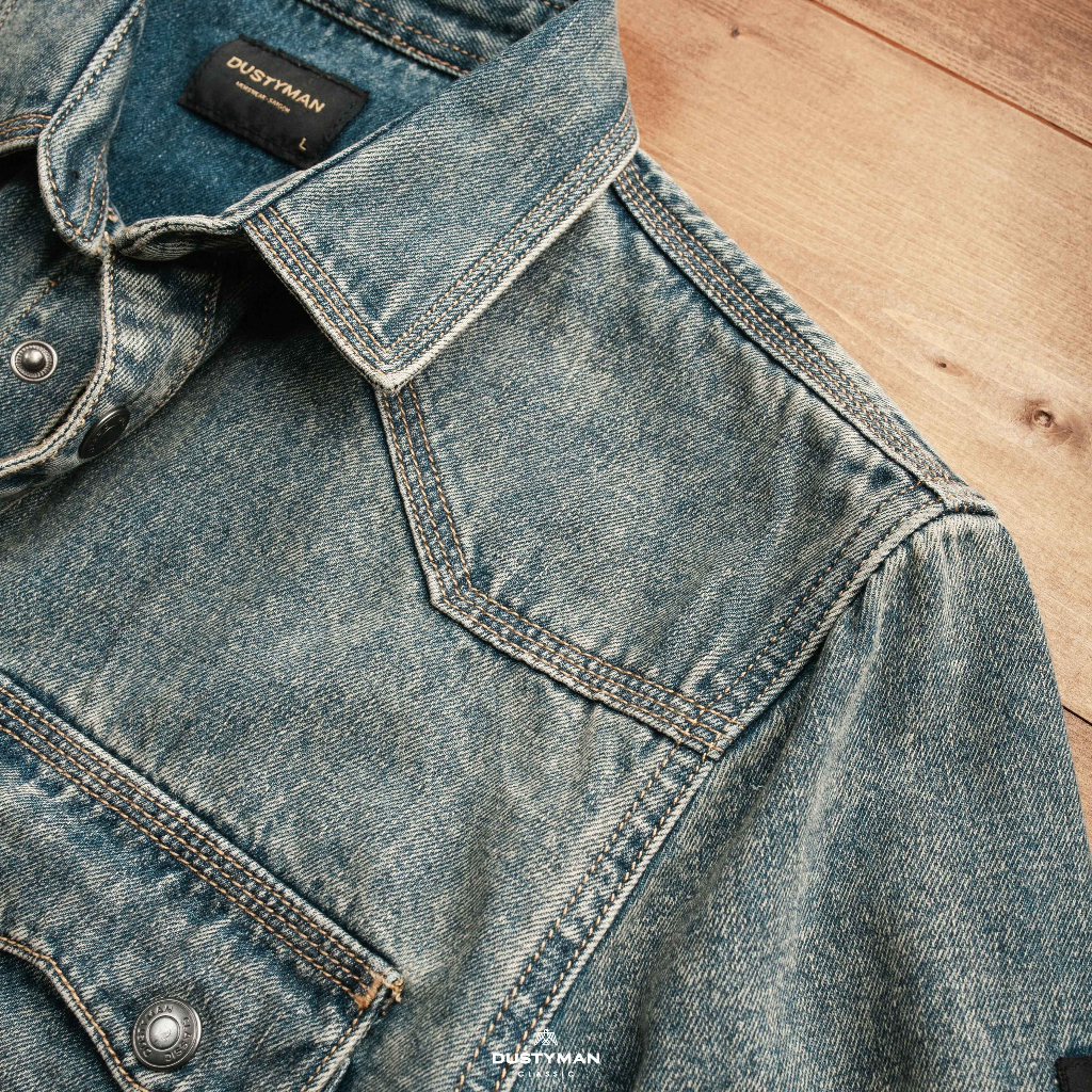 Áo Sơ Mi Denim Nam Túi Lé Phá Rách Bụi Bặm DUSTYMAN - Form Slim Fit - Weston