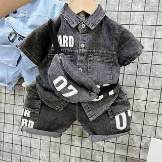 Set bộ sơ mi kèm túi cho bé trai