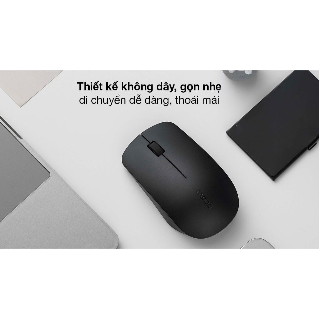 Chuột Không Dây Rapoo M21 Silent | 1000DPI | Kết nối không dây 2.4G - Hàng Chính Hãng