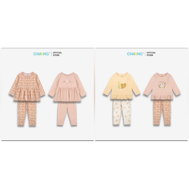 Chaang Bộ dài babydoll bé gái Park AW2022D10