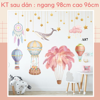 Decal dán tường Khinh khí cầu A87 - Baominh Decor