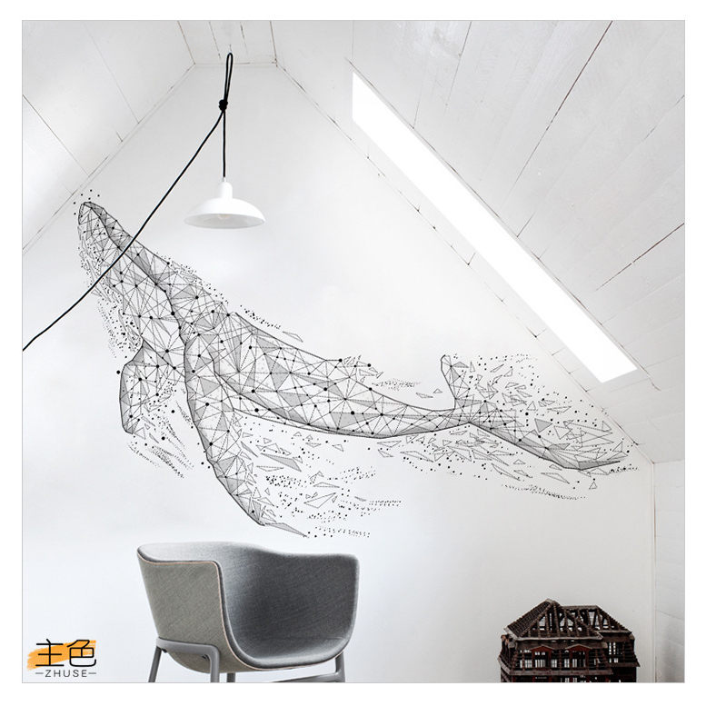 Decal dán tường Cá voi A91 - Baominh Decor