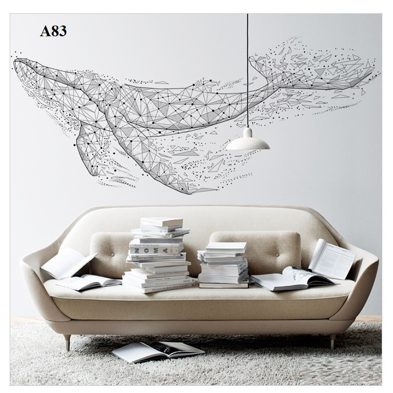 Decal dán tường Cá voi A91 - Baominh Decor