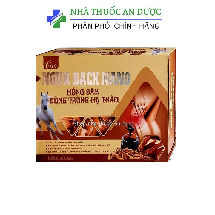 Cao ngựa bạch nano hồng sâm đông trùng hạ thảo giúp bổ sung canxi, người có sức khỏe kém, suy nhược, người đau lưng