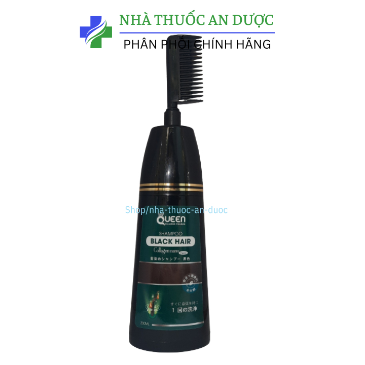 Dầu gội đen tóc SHAMPOO BLACK HAIR giúp làm sạch tóc và da đầu, cho mái tóc trông đen mượt hơn hộp 200 ml