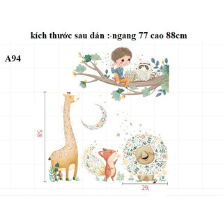 Decal dán tường Bé thổi sáo A94 - Baominh Decor
