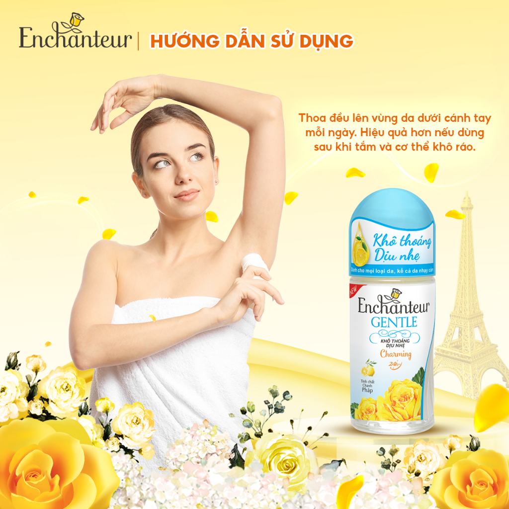 Combo 2 lăn khử mùi Enchanteur Gentle Charming 50ml