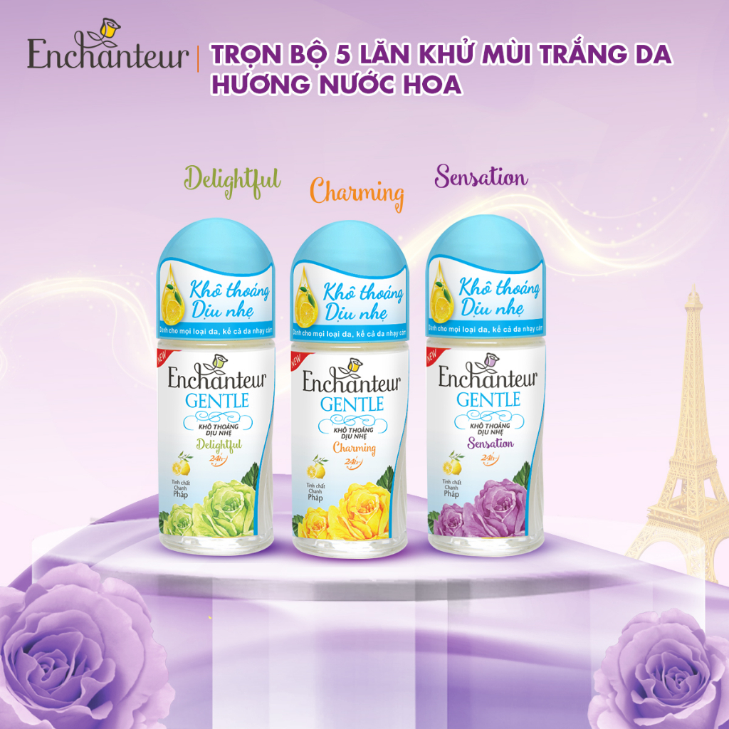 Combo 2 lăn khử mùi Enchanteur Gentle Sensation 50ml