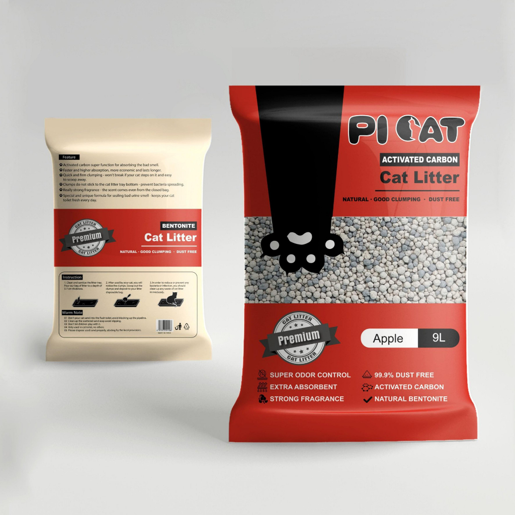 Cát Pi Cat - Cát vệ sinh mix hạt Carbon hoạt tính cho mèo