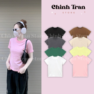 BABY TEE Áo thun babytee chất cotton 100% form vừa trơn basic nhiều màu
