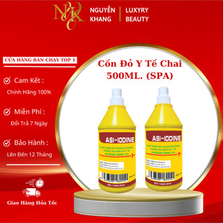 Cồn vàng povidone, cồn độ dùng để sát khuẩn tiệt trùng trong y tế, spa 500ml