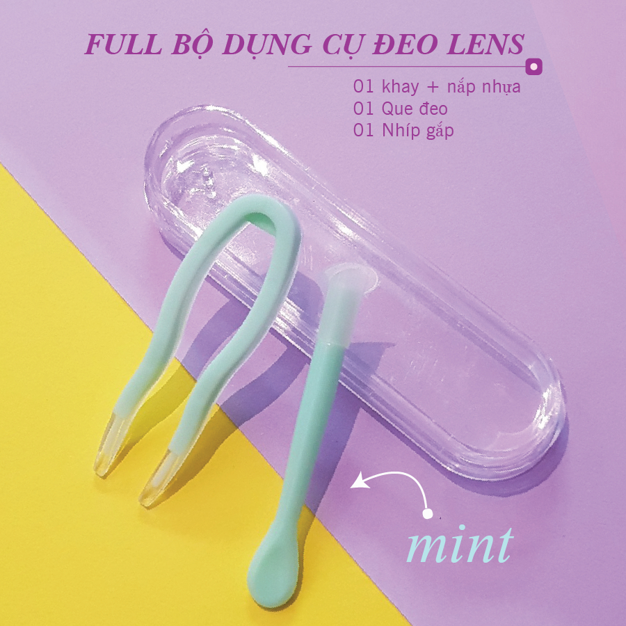 Bộ Dụng Cụ Đeo Lens ANN365 Để Đeo Kính Áp Tròng Mềm Dễ Sử Dụng (Nhíp Gắp + Cây Đeo+ Khay Đựng)