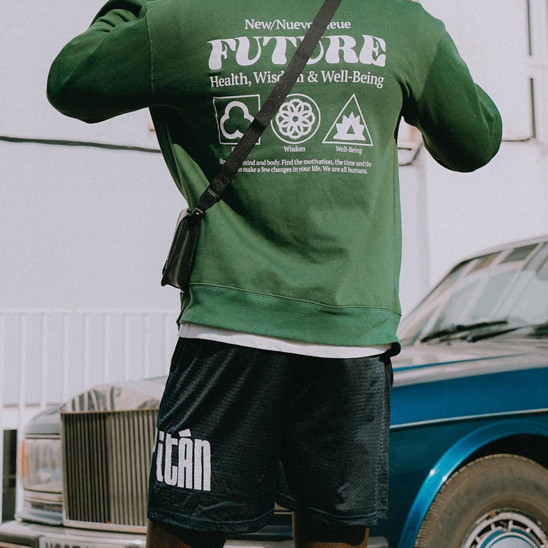 Quần Thun Ngố Nam Họa Tiết Nổi AGNU HeiLit Short Nỉ Đùi Dày Dặn Có Túi Kết Hợp Dây Rút