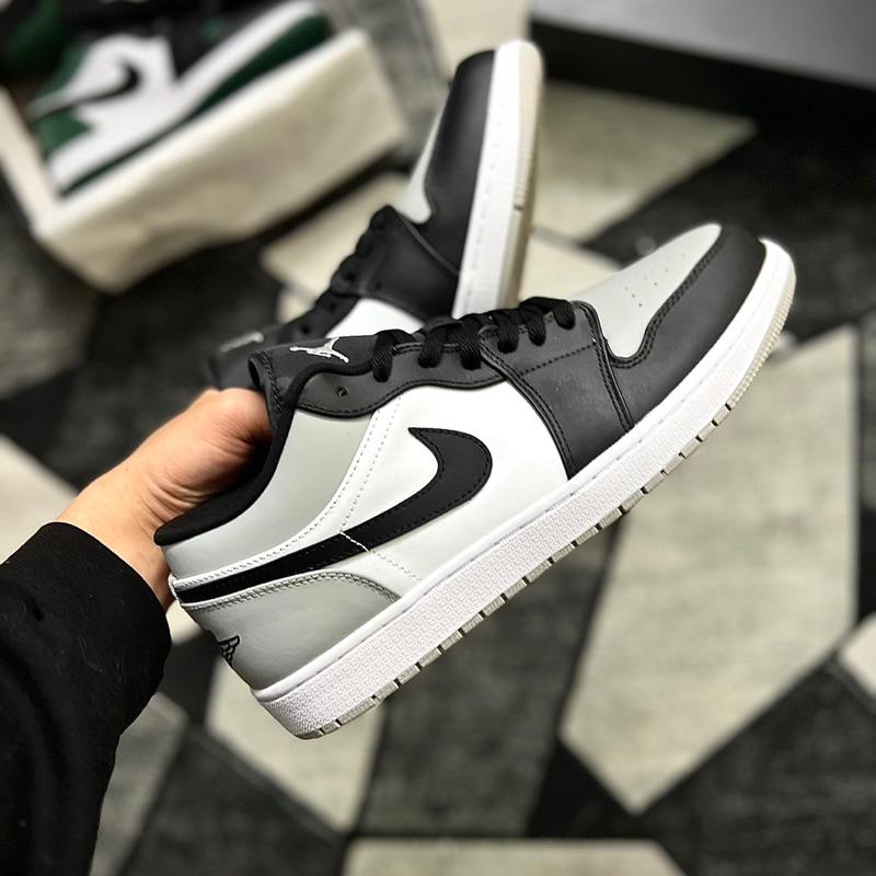 Giày Air Jordan 1 Low Atmosphere Grey Toe likeauth - Full phụ kiện, bản mũi nhăn da cực xịn