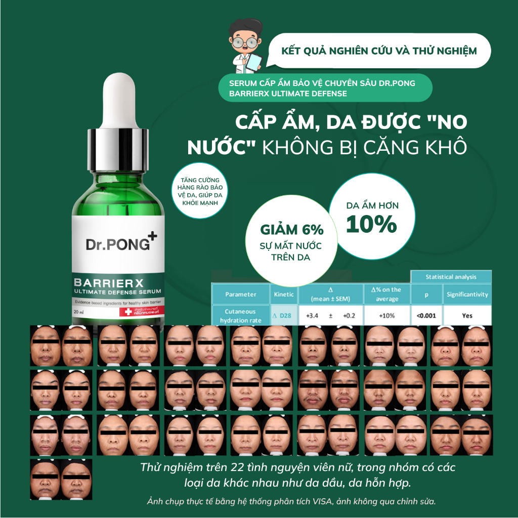 Serum cấp ẩm bảo vệ chuyên sâu Dr.PONG BarrierX Ultimate Defense 20ml