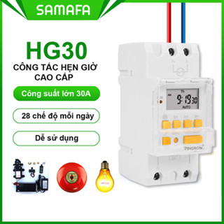  Công tắc hẹn giờ bật tắt điện 220V HG30 công suất lớn 30A 28 chương trình và có thời gian chính xác 