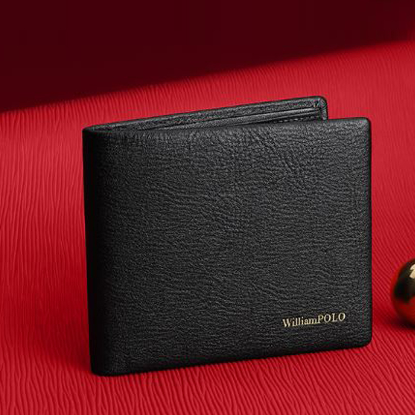 Ví da nam cao cấp Full hộp hàng hiệu WilliamPOLO chất liệu da Bò nguyên tấm - POLO 211543-A