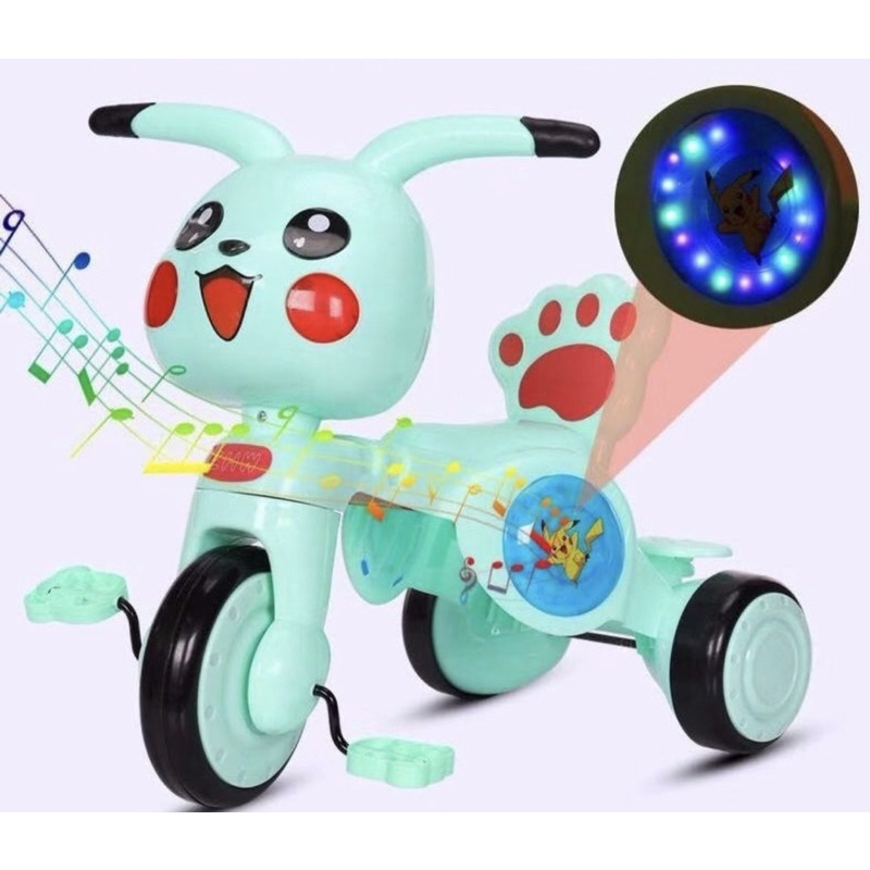 Xe đạp 3 bánh Pikachu phát nhạc cho bé