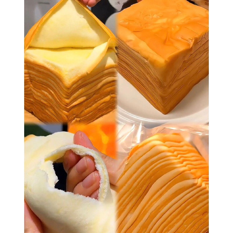 Bánh Mì Gối Bơ Sữa Ngàn Lớp Siêu Mềm Tan Thơm Ngon Túi 210gr Hot Tiktok