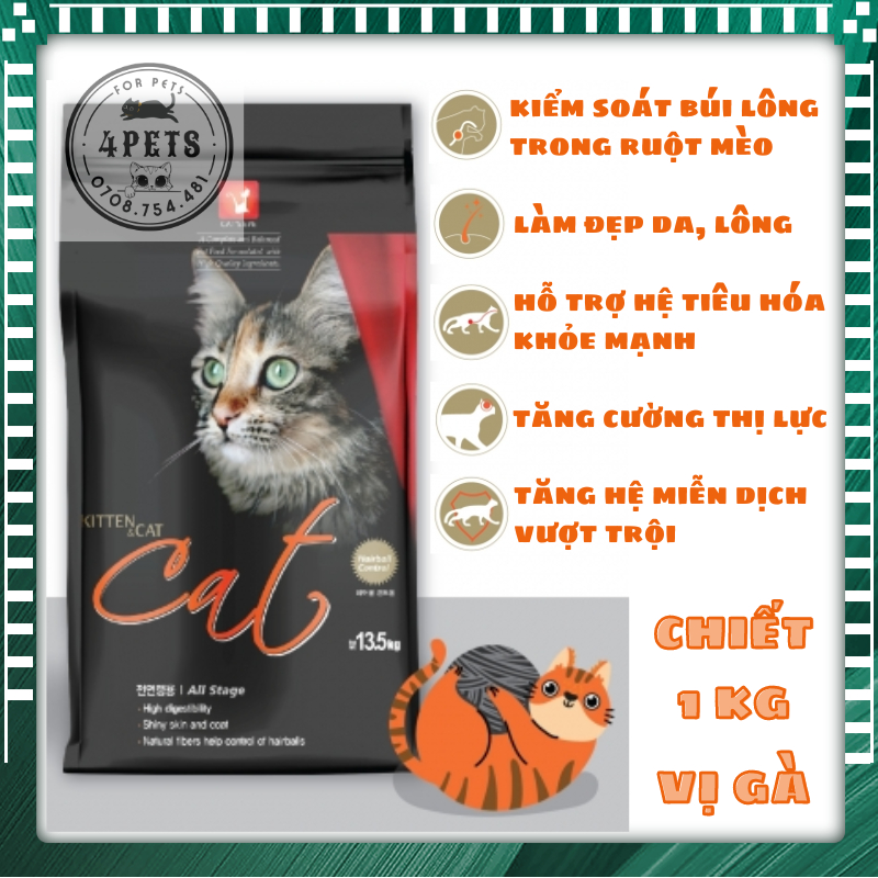[1kg] Hạt Cat's eye thức ăn cho mèo mọi lứa tuổi CAT EYE