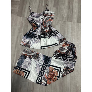 Pijama lụa xước, kaki, mango đồ ngủ pass