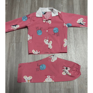 Pijama lụa xước, kaki, mango đồ ngủ pass
