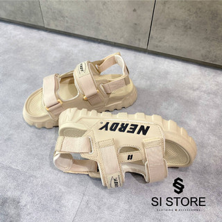 [ Giá Sock ]Giày Sandals Nerdy DOUBLE STRAP IVORY V2 BEIGE / KEM *Chính Hãng*