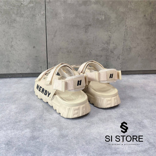 [ Giá Sock ]Giày Sandals Nerdy DOUBLE STRAP IVORY V2 BEIGE / KEM *Chính Hãng*