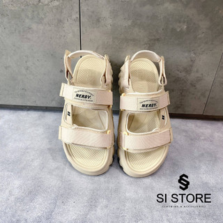 [ Giá Sock ]Giày Sandals Nerdy DOUBLE STRAP IVORY V2 BEIGE / KEM *Chính Hãng*