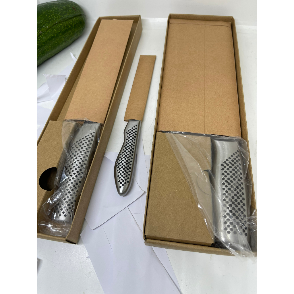 Bộ 3 dao Nhật Ryoji dòng cao cấp Global inox Cromova18 toàn thân thủ công siêu sắc bén nhà bếp