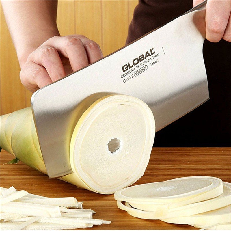 Bộ 3 dao Nhật Ryoji dòng cao cấp Global inox Cromova18 toàn thân thủ công siêu sắc bén nhà bếp