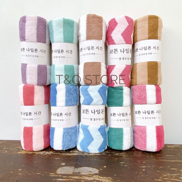 Khăn tắm gội lông cừu Hàn Quốc 75x35 cm