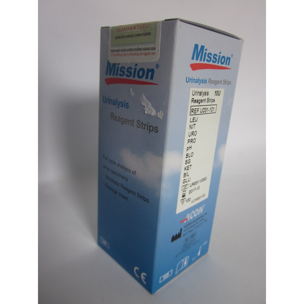 Que thử thử nước tiểu 10 thông số ACON Mission