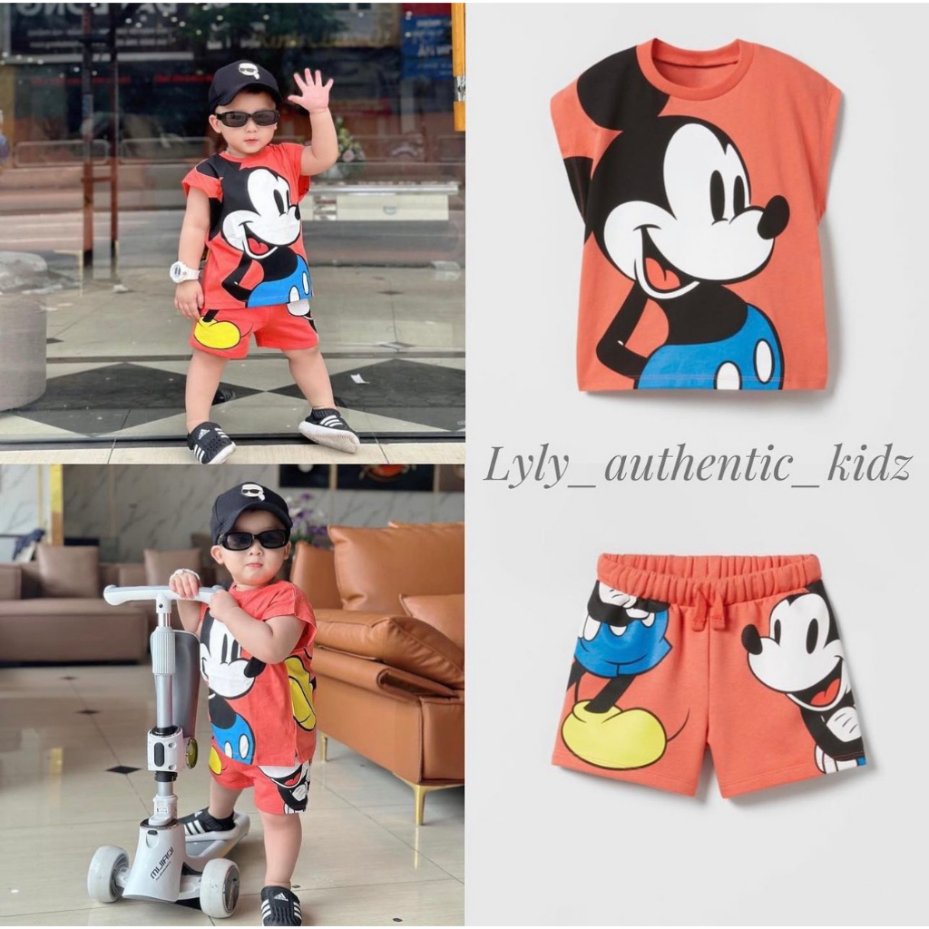 C307 - SÉT 2 BỘ MICKY ĐỎ XANH
