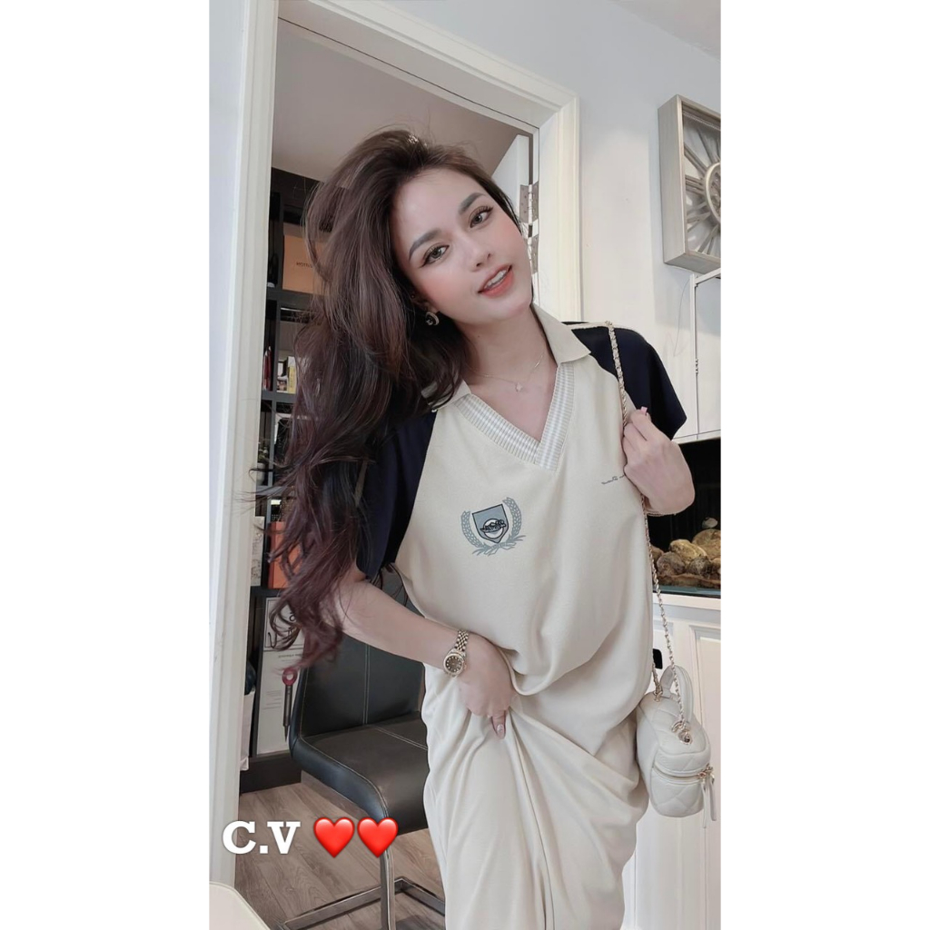 Váy polo dáng dài hàng QC