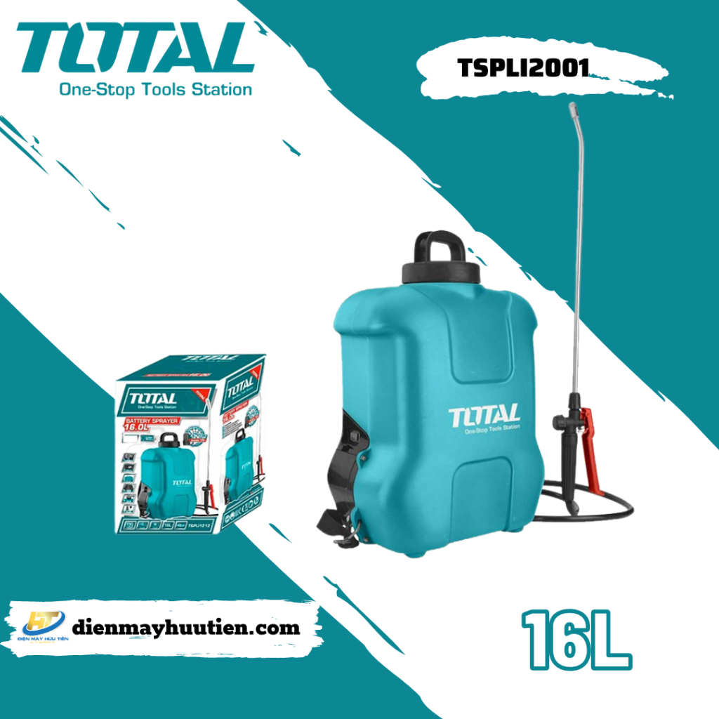 Máy phun thuốc 16L dùng pin Total TSPLI2001