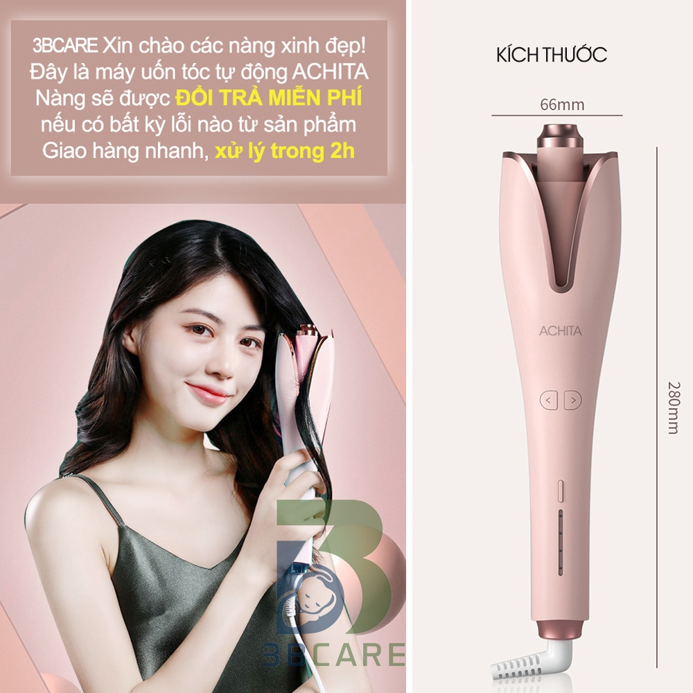 Máy uốn tóc mini ACHITA A11 có dây lõi phủ gốm Tourmaline an toàn