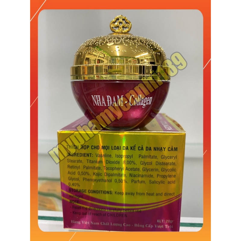 Kem trắng da tái tạo, giữ ẩm nha đam collagen pt bert