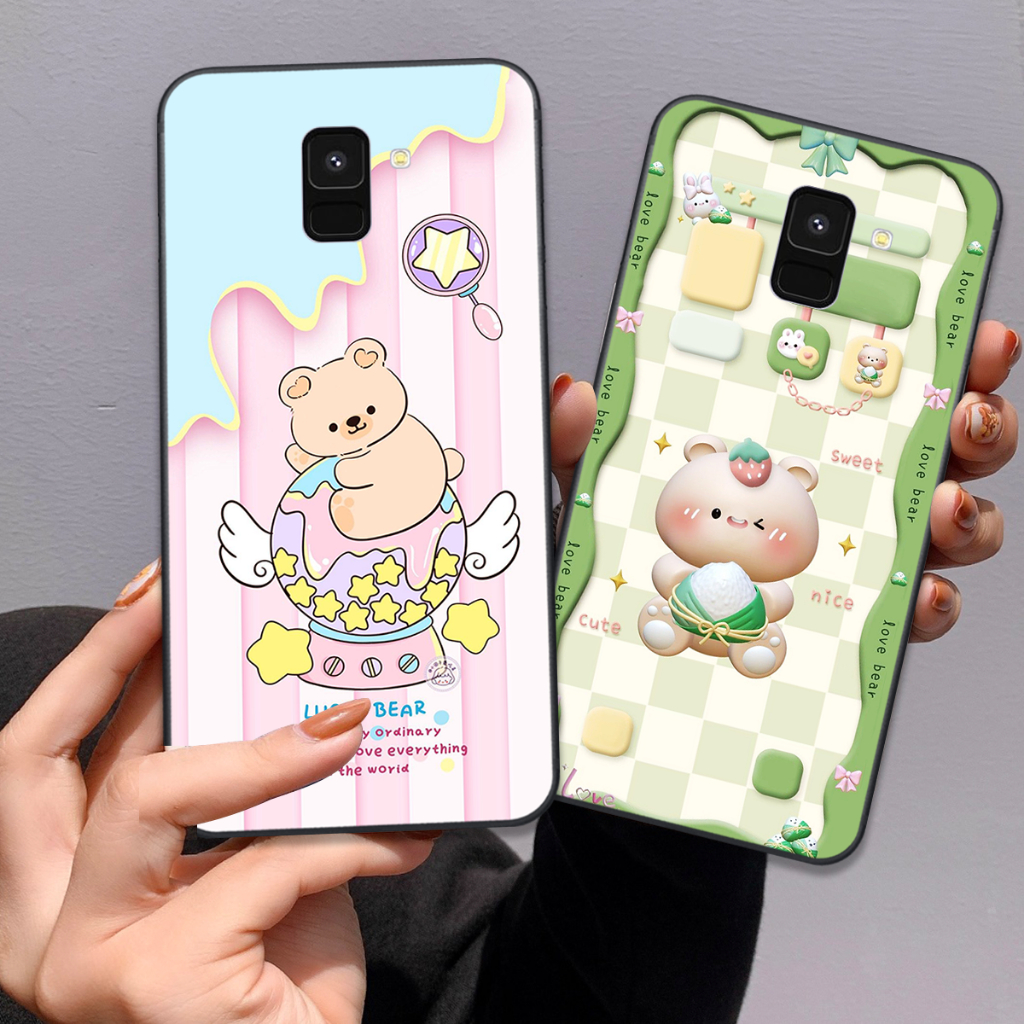 Ốp Samsung A8 / A8 Plus / A8 Star in hình gấu kem thỏ dễ thương cute đẹp