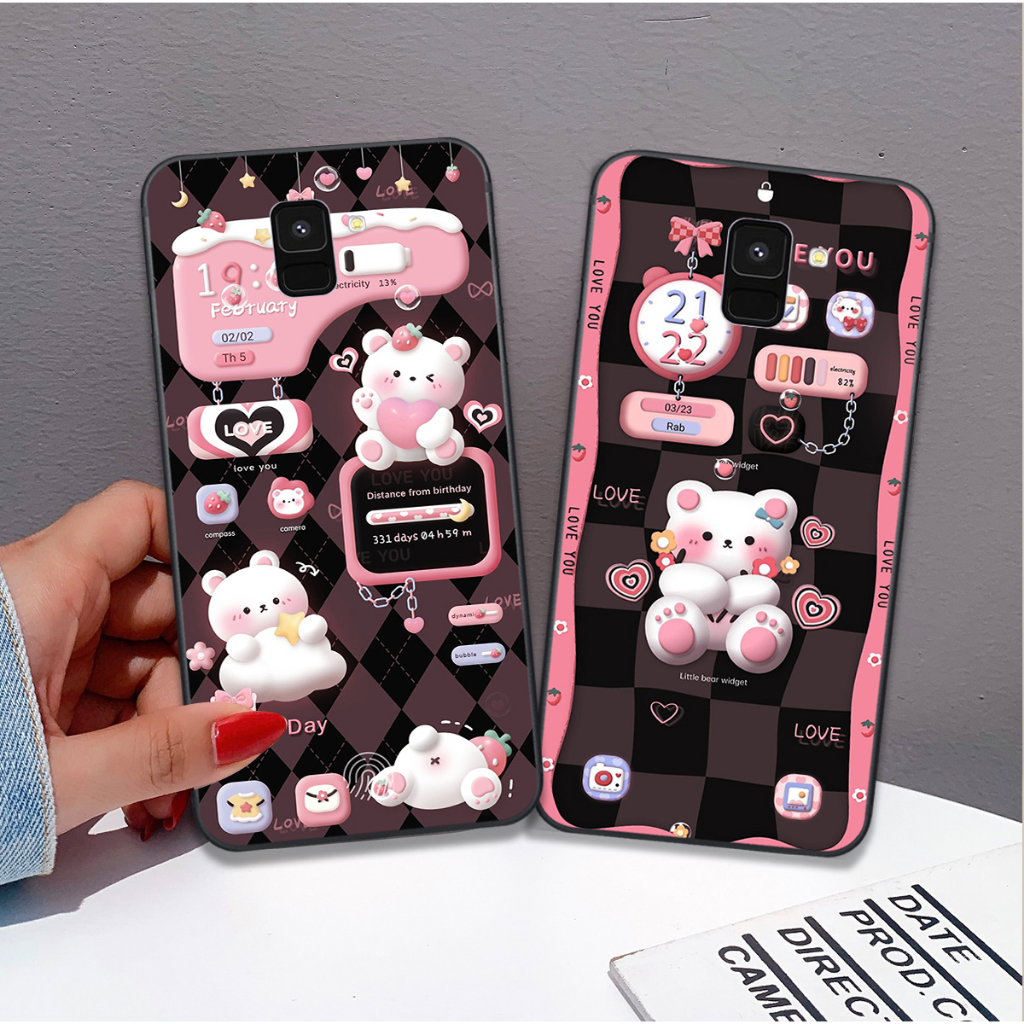 Ốp Samsung A8 / A8 Plus / A8 Star in hình gấu kem thỏ dễ thương cute đẹp