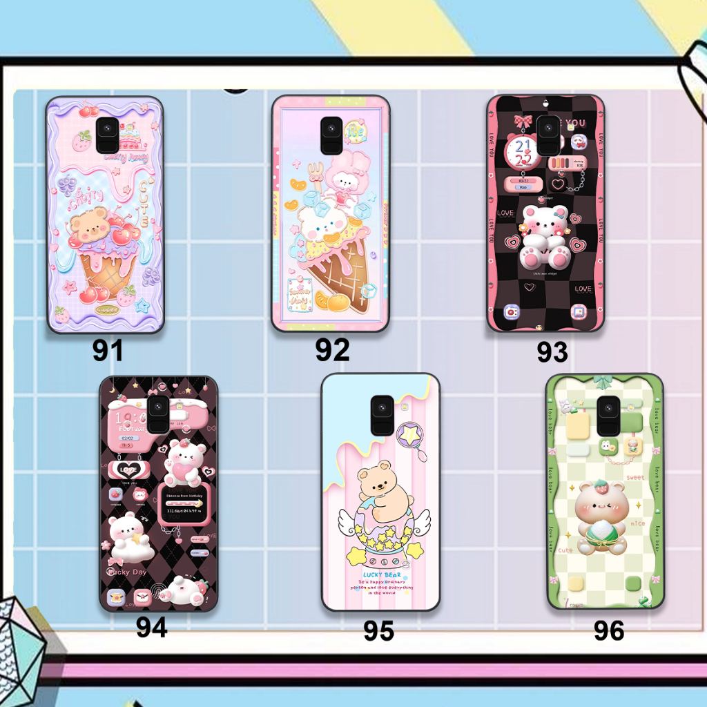 Ốp Samsung A8 / A8 Plus / A8 Star in hình gấu kem thỏ dễ thương cute đẹp