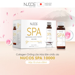 Collagen thủy phân NUCOS Spa 10.000 phục hồi làn da, giảm nếp nhăn sâu hộp 10 chai x 50ml