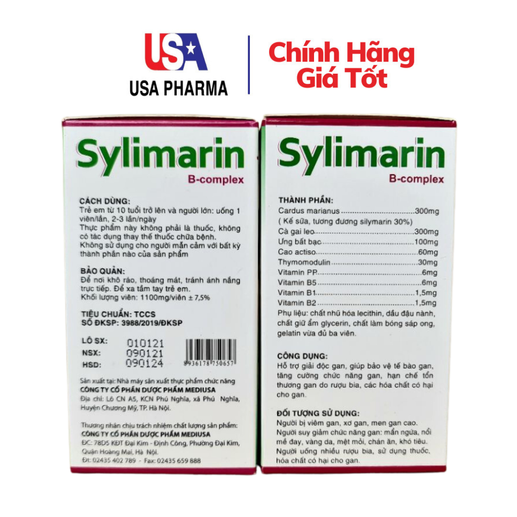 Viên uống GIẢI ĐỘC GAN SYLIMARIN - Hộp 100 viên