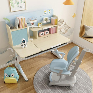 Bàn học chống gù BH11 chống cận thông minh cho trẻ em Bàn học sinh kèm giá sách